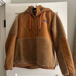 Patagonia Caramel/Tan Sherpa Hooded Pullover